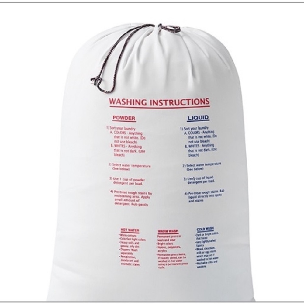 Laundry Bag With Instructions College Kid Gift High School Grad Dorm Brand New